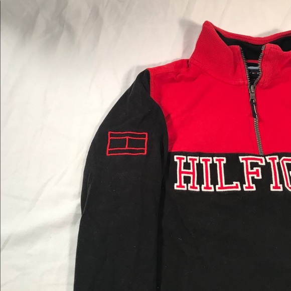 Kids Tommy Hilfiger 1/4 Zip Pullover Sweatshirt Size Small - Picture 3 of 6